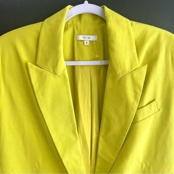 THE SEI Blazer Oversized in Neon Color Size 6 - Picture 6 of 9